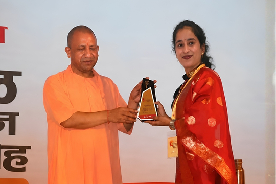 Honoured by Hon'ble Chief Minister Yogi Adityanath